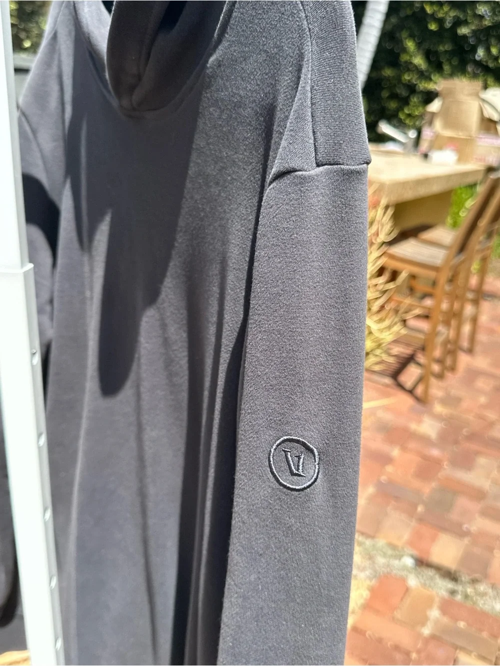 Men's Charcoal Gray Crewneck Hoodie Sweater